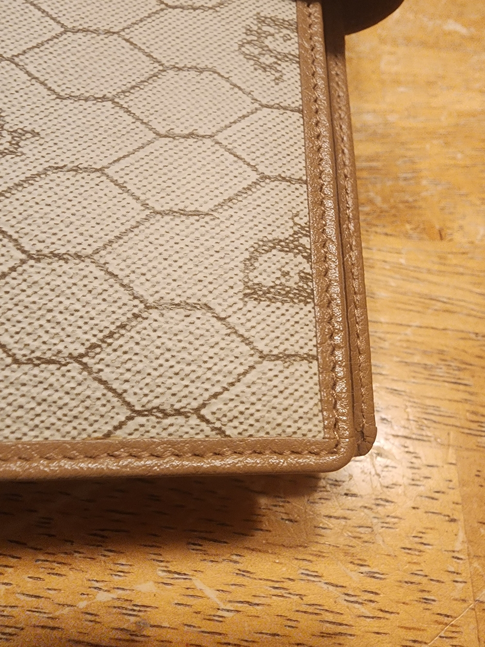 vintage Christian Dior brown honeycomb pattern planner or agenda cover - Picture 5 of 16